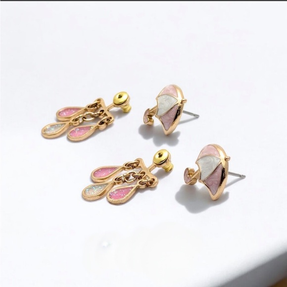 Pink Umbrella Earrings N1932 - Picture 2 of 7